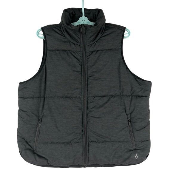 Torrid Active Women's Black Quilted Vest Size 0 US 12 Large Full Zip - Picture 1 of 11